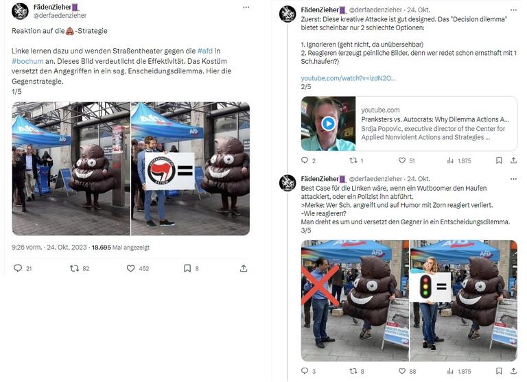 Screenshot: Taktische Abstimmungen im rechten Online-Aktivismus